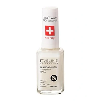 Image of Eveline Cosmetics Diamond Nail Professional Therapy Conditioner Hardener Strengthener 12 ML Repair Treatment Serum Formaldehyde free Titanium Formula