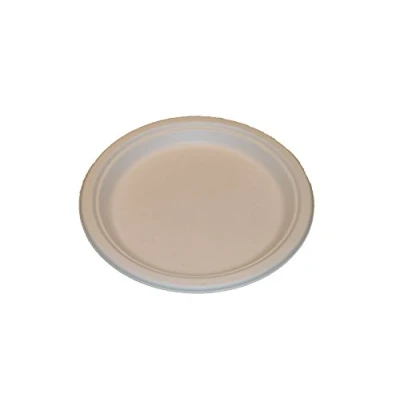 Image of Eco friendly, Biodegradable, Sugarcane Plate, 9 inches, 50 pack