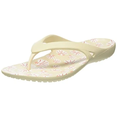 Image of Crocs Women&#039;s Kadee II Flip W Clog, Winter White/Multi, 8 UK