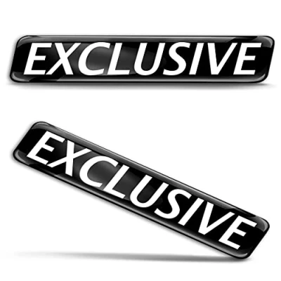 Image of Biomar Labs 2 x 3D Gel Silicone Sticker Exclusive Badge Stickers Car Motorcycle Bicycle Window Door Laptop KS 176