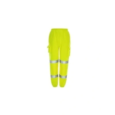 Image of Supertouch J8043 Hi Vis Jogging Bottoms, Large, Yellow