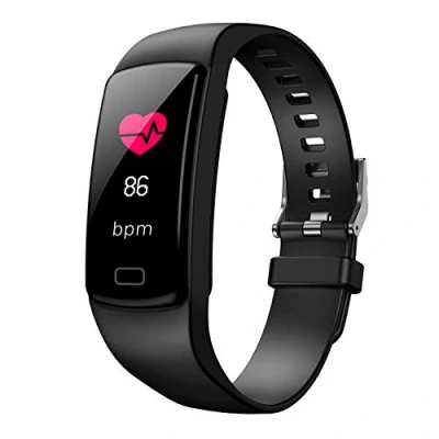 Image of JCDBT Sport Smartwatch Activity and Fitness Tracker: Heart Rate, Sleep Monitor, Calorie Step Counter, IP67 Waterproof Black