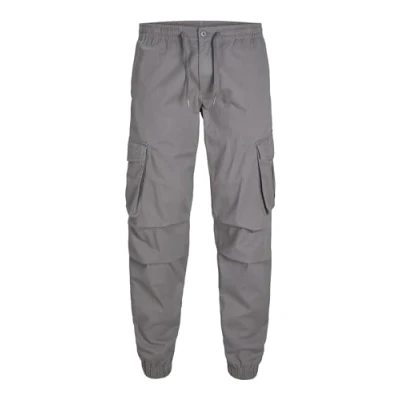 Image of JACK&amp;JONES Men&#039;s Jpstkane Jjnoah Cuffed Cargo Noos Trousers, Smoked Pearl, S