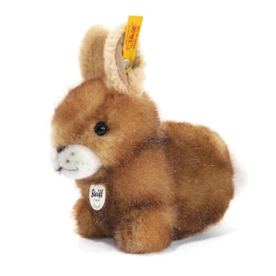Image of Steiff 14cm Hoppel Rabbit (Brown Tipped), 080081, Cashew