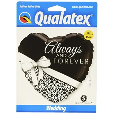 Image of Qualatex 17084 18&quot; Always and Forever Heart Foil Balloon 01ct