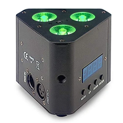 Image of Stagg Wedge Tri LED Uplighter for Truss Warmer Triangle Light DJ Disco inc Remote
