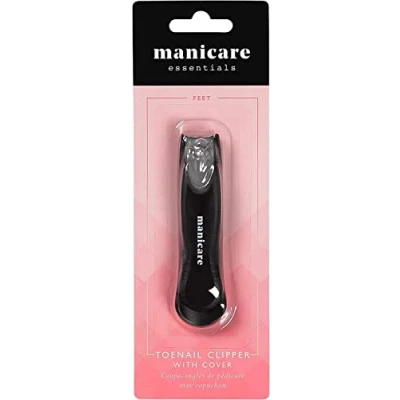 Image of Manicare Toenail Clippers With Cover, Stainless Steel For Precise Trimming Of Toenails, Professional Blade, Catches Nail Clippings, Footcare, Feet, Perfect Home Or Salon Manicures And Pedicures