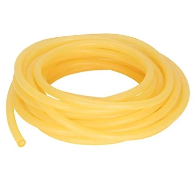 Image of StonyLab Rubber Tubing, Pure Latex Amber Tubing Natural Tube 7/16 inch (12 mm) OD 5/16 (8 ID Highly Elastic and Strong (33 Feet 10 Meter)