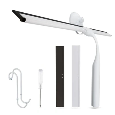 Image of Wunset 35 cm Shower Squeegee, Large White Window Squeegee 6 Pieces Set Including 2 Replacement Silicone Lips, Cleaner for Doors and Various Smooth Surfaces (35 cm, White)