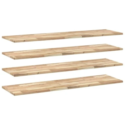 Image of vidaXL Floating Shelves 4 pcs 140x40x2 cm Untreated Solid Wood Acacia