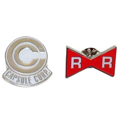 Image of Great Eastern Entertainment Dragon Ball Z Capsule Corp and Red Ribbon Pin
