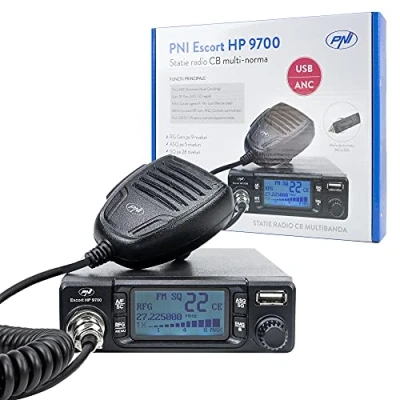 Image of CB Radio PNI Escort HP 9700 USB, ANC, ASQ, 12V / 24V power supply, cigarette lighter plug included