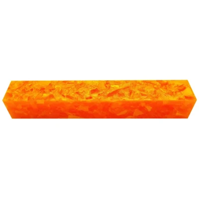 Image of CHARNWOOD Woodturning AB14 Crush Acrylic Pen Blank Orange with White