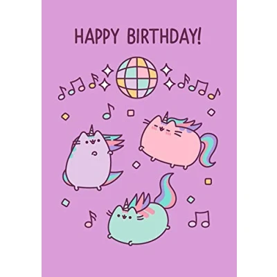 Image of Pusheen The Cat Happy Birthday Blank Card PUSH59