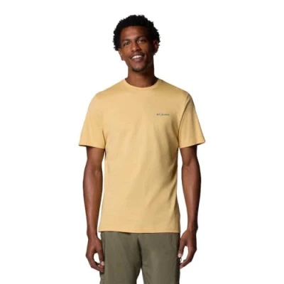 Image of Columbia Men&#039;s Rapid Ridge Back Graphic Tee 2, Short Sleeve T Shirt, Sand Dune/Heavenly Horizons, L