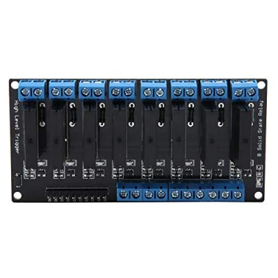 Image of 8 Channel 5V Solid State Relay Module Board High Level Trigger Mini DIY with Fuse for Industrial Controls