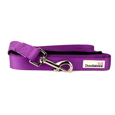 Image of Doodlebone Dog &amp; Puppy Leads 10 Bold Colours/3 Sizes (Medium, Purple)