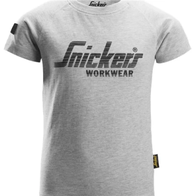 Image of Snickers Junior Logo T Shirt Grey Melange 146/152