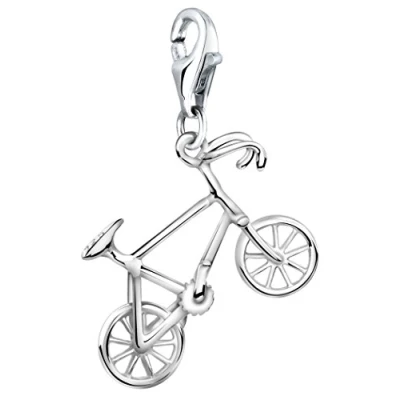 Image of Nenalina 713196 000 Bicycle Carabiner Charm Pendant for Bracelet 925 Sterling Silver, No Gemstone