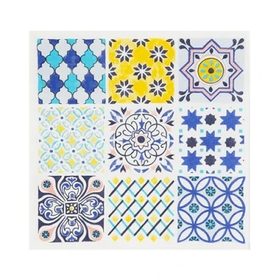 Image of Talking Tables Moroccan Tiled Blue Napkins Bold Colourful Recyclable Paper Serviettes for Decoupage, Eco Friendly Disposable Party Tableware Summer, Birthday 20 Pack