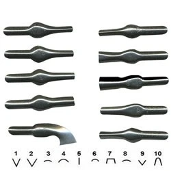 Image of Pack of 25 Assorted Lino Cutter Blades 1 10