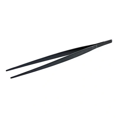 Image of Mercer Culinary Precision Plus Tong Straight 9, Stainless Steel, Black, 24.2 x 1.3 cm