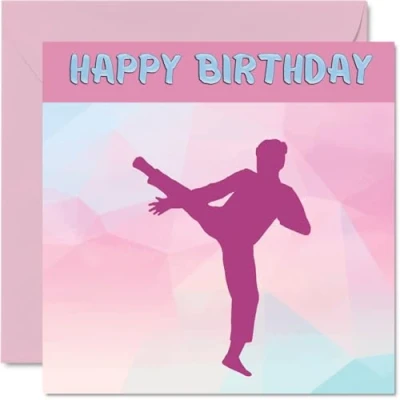 Image of Sport Birthday Cards for Women Girls Taekwondo in Card Friend Sister Daughter Niece Teammate, 145mm x Athlete Greeting