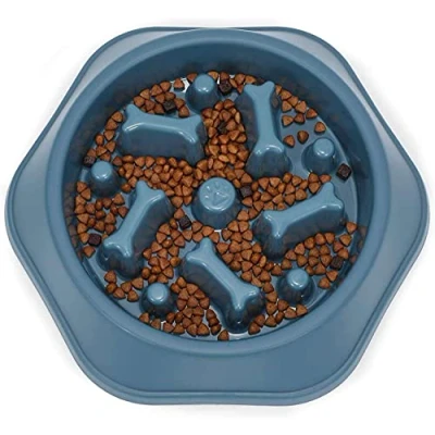 Image of Slow Feed Dog Bowl No Gulp Puppy Feeding Pet Anti Bloat Cat Interactive Dish Puzzle