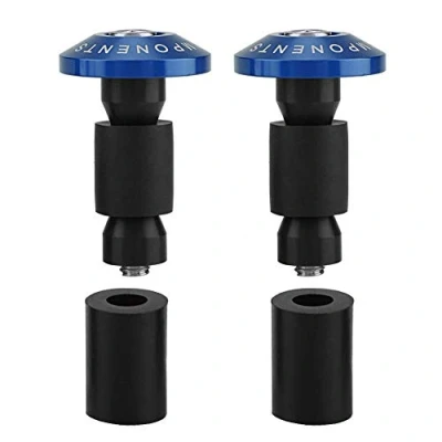 Image of Handlebar End Cap, 22mm 7/8inch Motorcycle Slider Plug Caps for Racing ATV Offroad(Blue)