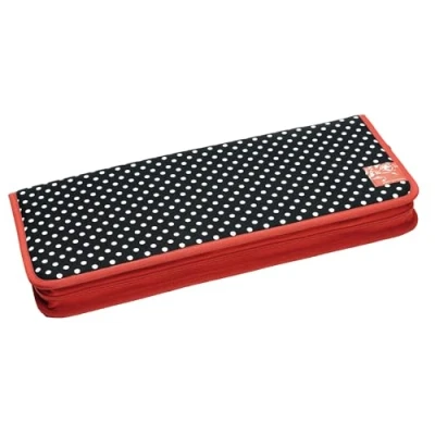 Image of Prym Knitting Needle Case, Polyester, Black, White, Red, 43x20x3 cm
