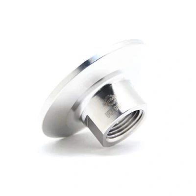 Image of QiiMii Sanitary Tri clamp 50.5mm to NPT Female Thread Adaptor SS304 Pipe Fitting (Thread Size: 3/8&quot; NPT)