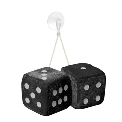 Image of Simoni Racing Microfibre Big Dices 10x10cm Black Set of 2 pieces