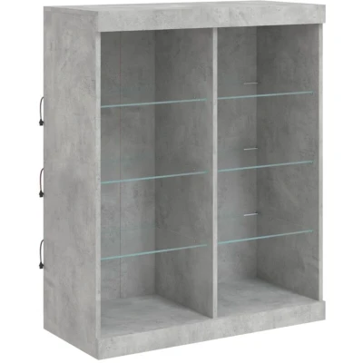 Image of vidaXL Sideboard with LED Lights Concrete Grey 81x37x100 cm