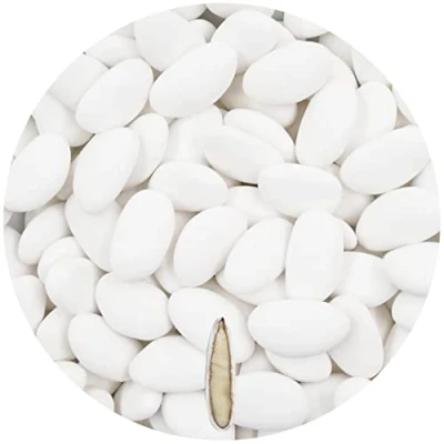 Image of EinsSein 0,5kg Avola Exclusiva white matt sugared sugar sweets almond dragees baptism dragee cake balls candy coated sweet for weddings favours gift box sugred fillers chocolate chocolates surgred