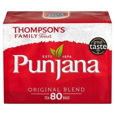 Image of Thompsons Punjana Tea Bags 80 per Pack of 2