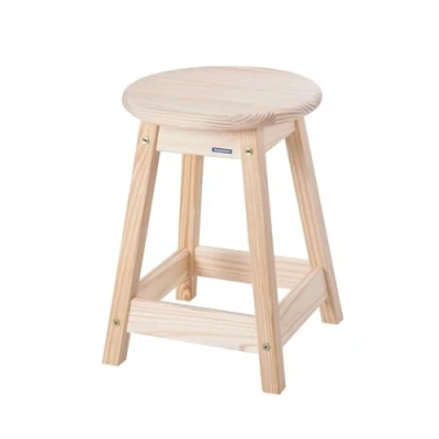 Image of Tramontina Natural Pine Wood Stool Ø33 x 46.5cm