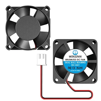 Image of WINSINN 30mm Fan 24V, 3D Printer Micro 24 Volt Fans 3010 Dual Ball Bearing, Brushless Cooling 30mmx10mm 2PIN (Pack of 2Pcs)