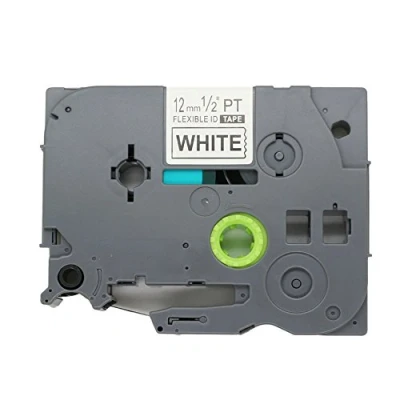 Image of BROVACS 1 Pack Black on White Flexible Label Tape Compatible for Brother P Touch TZ FX231 TZe 12mm 1/2&quot; OPA1423