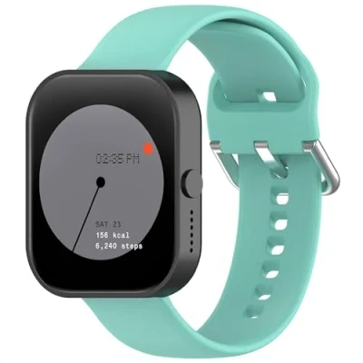 Image of GIOPUEY Strap Compatible with CMF BY NOTHING Watch Pro, Soft silicone Strap, Replacement [Wear resistant] [breathable] teal green