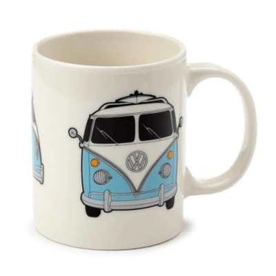 Image of Puckator Volkswagen VW T1 Camper Bus Surf Adventure Begins Porcelain Tea Coffee Mug Funny Home Accessories Cute Gifts for Girlfriend Large Mugs Men Women Hot Drinks Cups Presents Secret Santa Gift