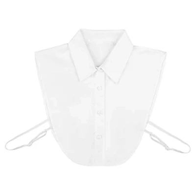 Image of VOSAREA Detachable Collar Half Shirt White Fake Blouse Top for Girls Women Ladies