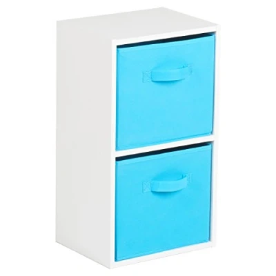 Image of Hartleys 2 Tier White Cube Unit Choice of Storage Boxes