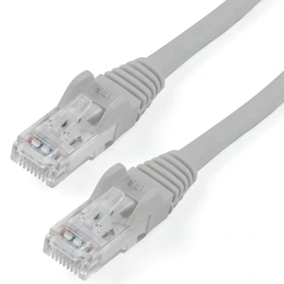 Image of StarTech.com 10m CAT6 Ethernet Cable Grey CAT 6 Gigabit Wire 650MHz 100W PoE++ RJ45 UTP Category Network/Patch Cord Snagless w/Strain Relief Fluke Tested UL/TIA Certified (N6PATC10MGR)