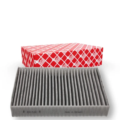 Image of 7P0819631 Pollen Filter FEBI BILSTEIN 37315 Activated Carbon 278mm 218mm 40mm PORSCHE: Cayenne, VOLKSWAGEN: Touareg II
