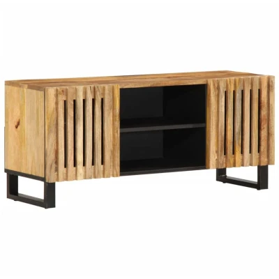 Image of vidaXL TV Cabinet 105x34x46 cm Solid Wood Rough Mango