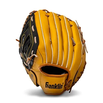 Image of Franklin Sports Baseball and Softball Glove Field Master Mitt Tan,12.5&quot;