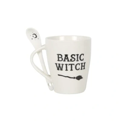 Image of Basic Witch Ceramic Mug and Spoon Set