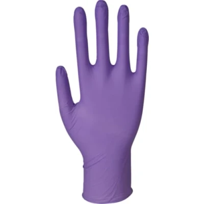 Image of ABENA Purple Nitrile Gloves Size Medium Pack of 50 Pairs Multipurpose Disposable Gloves. Suitable to be Used as Surgical Gloves, Medical Cooking Protective
