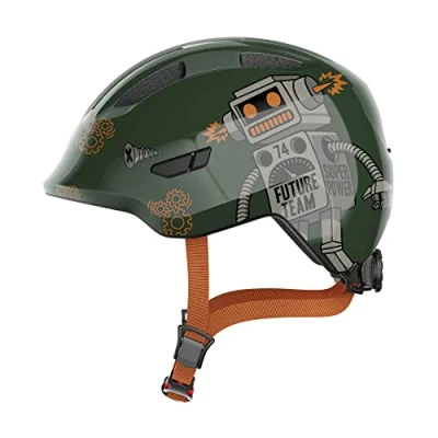Image of ABUS Smiley 3.0 children&#039;s helmet bike with a low fit, child friendly designs &amp; space for pigtail girls and boys