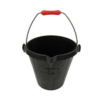 Image of SecureFix Direct Flexible Heavy Duty Rubber Bucket 14L (Large Horse Feed Builders Tub), Black